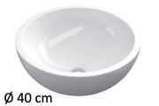Washbasin Ø 40 cm, white ceramic - TREND 4030