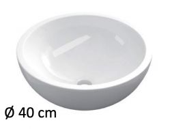 Washbasin Ø 40 cm, white ceramic - TREND 4030
