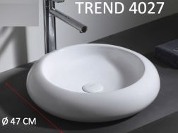Washbasin Ø 47 cm, white ceramic - TREND 4027