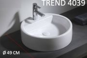 Washbasin Ø 49 cm, white ceramic - TREND 4039