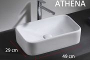 Washbasin, 48x29 cm, in white ceramic - ATHENA