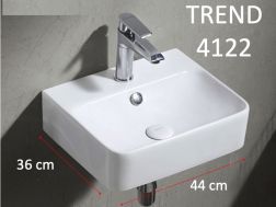Washbasin, 44x36 cm, in white ceramic - TREND 4122