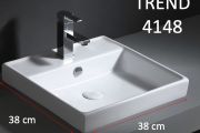 Washbasin, 38x38 cm, in white ceramic - TREND 4148