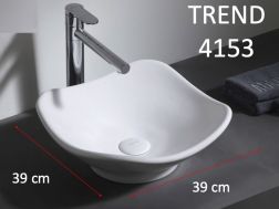 Washbasin, 38x38 cm, in white ceramic - TREND 4153