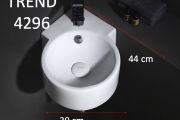 Washbasin, 44x30 cm, in white ceramic - TREND 4296