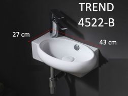 Washbasin, 43x27 cm, tap on the left - TREND 4522-B left