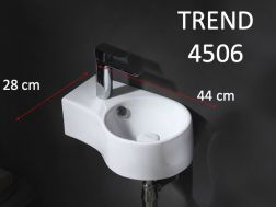 Washbasin, 44x28 cm, tap on the left - TREND 4506 left