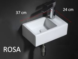 Washbasin, 37x24 cm, tap on the right - Rosa right