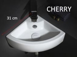 Corner hand basin, 31 x 31 cm, quarter round - CHERRY