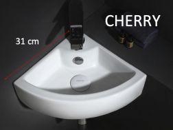 Washbasin, 31 x 31 cm, quarter round - CHERRY