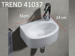 Washbasin, 31x24 cm, in white ceramic - TREND 41037