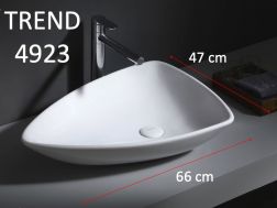 Washbasin, 66x47 cm, in white ceramic - TREND 4923