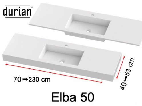 Vanity top, Solid-Surface Durian - ELBA 50