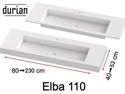 Vanity top, Solid-Surface Durian® - ELBA 110