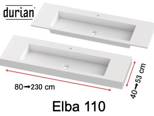 Vanity top, Solid-Surface Durian - ELBA 110