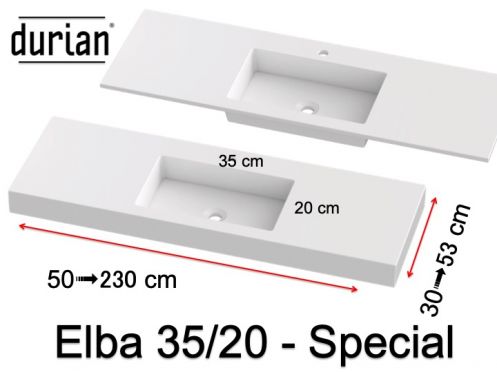 Vanity top, Solid-Surface Durian - ELBA MINI