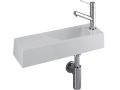 Washbasin, 17 x 48 cm, tap on the right - RECTO 48 A