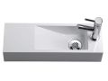 Washbasin, 17 x 48 cm, tap on the right - RECTO 48 A