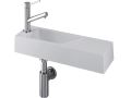 Washbasin, 17 x 48 cm, tap on the left - RECTO 48 B