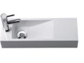 Washbasin, 17 x 48 cm, tap on the left - RECTO 48 B