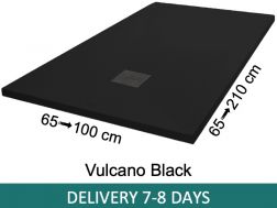 Shower trays, Acrystone® resin - VULCANO BLACK 120