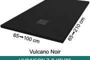 Shower trays, Acrystone® resin - VULCANO BLACK 100