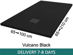 Shower trays, Acrystone® resin - VULCANO BLACK 145