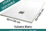 Shower tray, 185 cm, Acrystone resin - VULCANO White