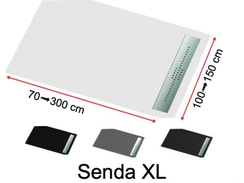 Shower tray extra flat, smooth finish - SENDA