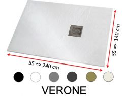 Shower tray, small, in mineral resin - VERONE 60