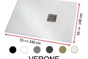 Large shower tray in mineral resin - VERONE 100