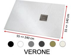 Large shower tray in mineral resin - VERONE 100