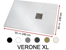 Large shower tray in mineral resin - VERONE 140