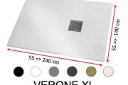 Large shower tray in mineral resin - VERONE 180
