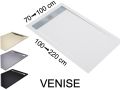 Shower tray with gutter 160 cm extra flat resin - VENISE
