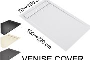 Shower tray, drain, in mineral resin - VENISE COVER 100