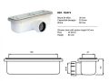 Side Drain Shower Tray with Drain Channel PALERMO