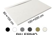 Side evacuation shower tray, 150 cm with gutter - PALERMO