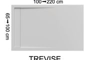 Shower tray, drain, in mineral resin, Solid Surface - TREVISE