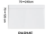 Shower tray, lateral drain, in Solid-Surface mineral resin - PARME