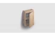 Hand basin unit with door, in Greek oak - InBe Flush 3