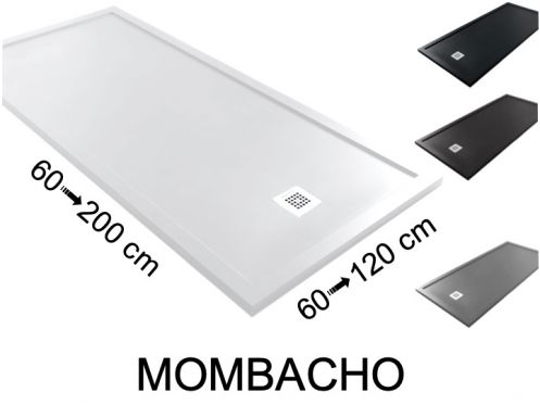 Shower tray, with anti-overflow edges - MOMBACHO 110