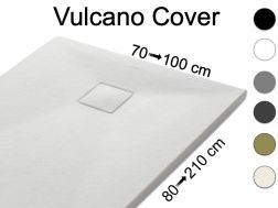 Shower tray, with resin drain cover - VULCANO COVER 100