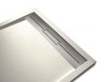 Shower tray, gutter, 120 cmAcrystone resin - VULCANO SIDE INOX