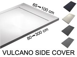Shower tray, gutter, 120 cm, Acrystone resin - VULCANO SIDE COVER 100