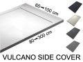 Shower tray, gutter, Acrystone resin - VULCANO SIDE COVER 140