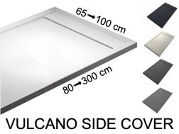 Shower tray, gutter, Acrystone® resin - VULCANO SIDE COVER 140