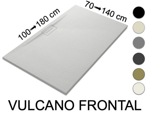 Shower tray, transverse drain - VULCANO FRONTAL