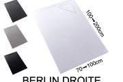 Shower tray, right angle drain - BERLIN RIGHT 140
