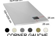Shower tray with outlet in left angle - CORNER left